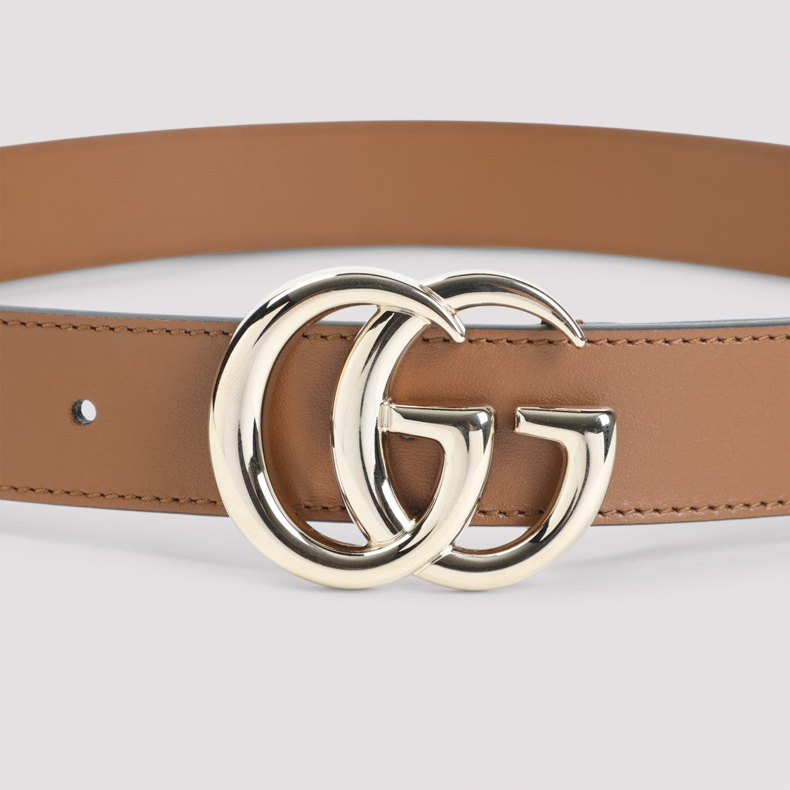 Gucci Calf Leather Belt With Polished Double-G Buckle