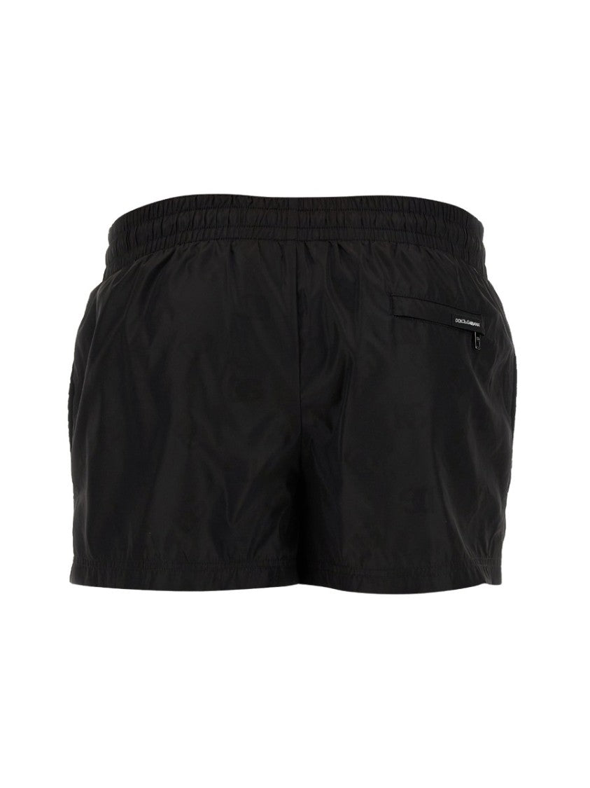 Dolce & Gabbana Classic Black Swimsuit With Elastic Waistband