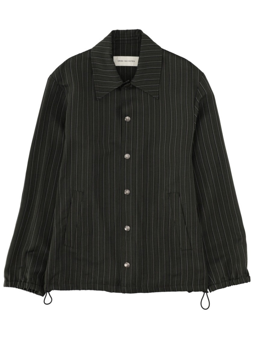 Dries Van Noten Vorries Pinstripes Adjustable Cuffs Viscose Jacket
