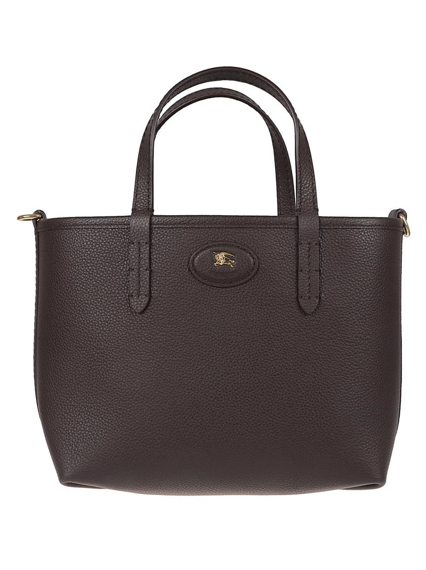 Burberry Reversible Handbag In Textured Calf Grain Leather