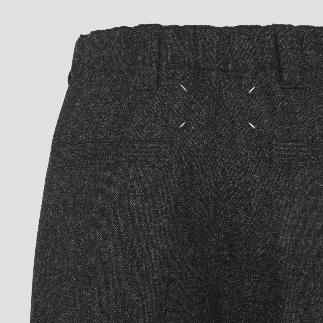 Maison Margiela Dark Grey Melange Cotton Pants