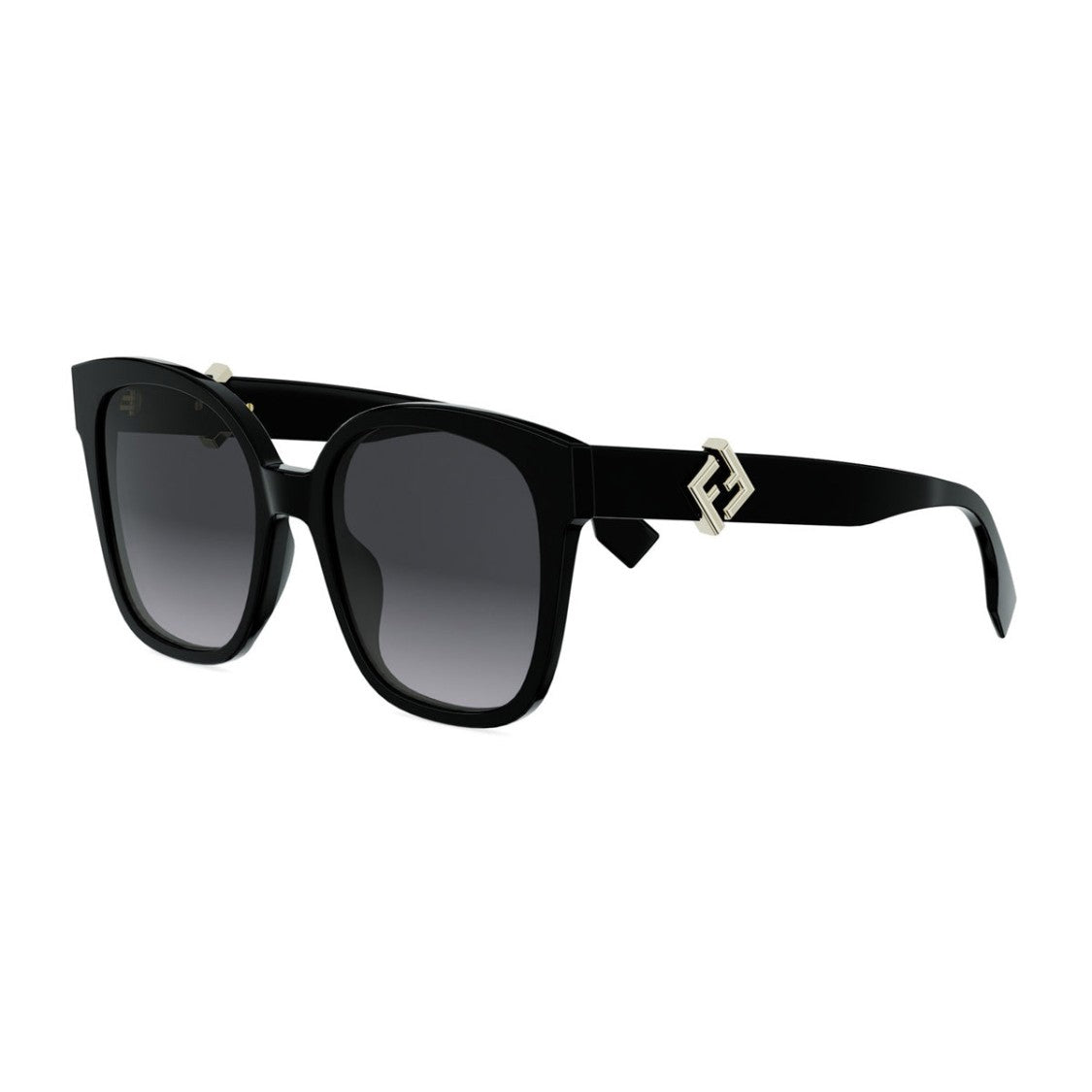 Fendi Black Ff Diamonds Acetate Cat-Eye Sunglasses