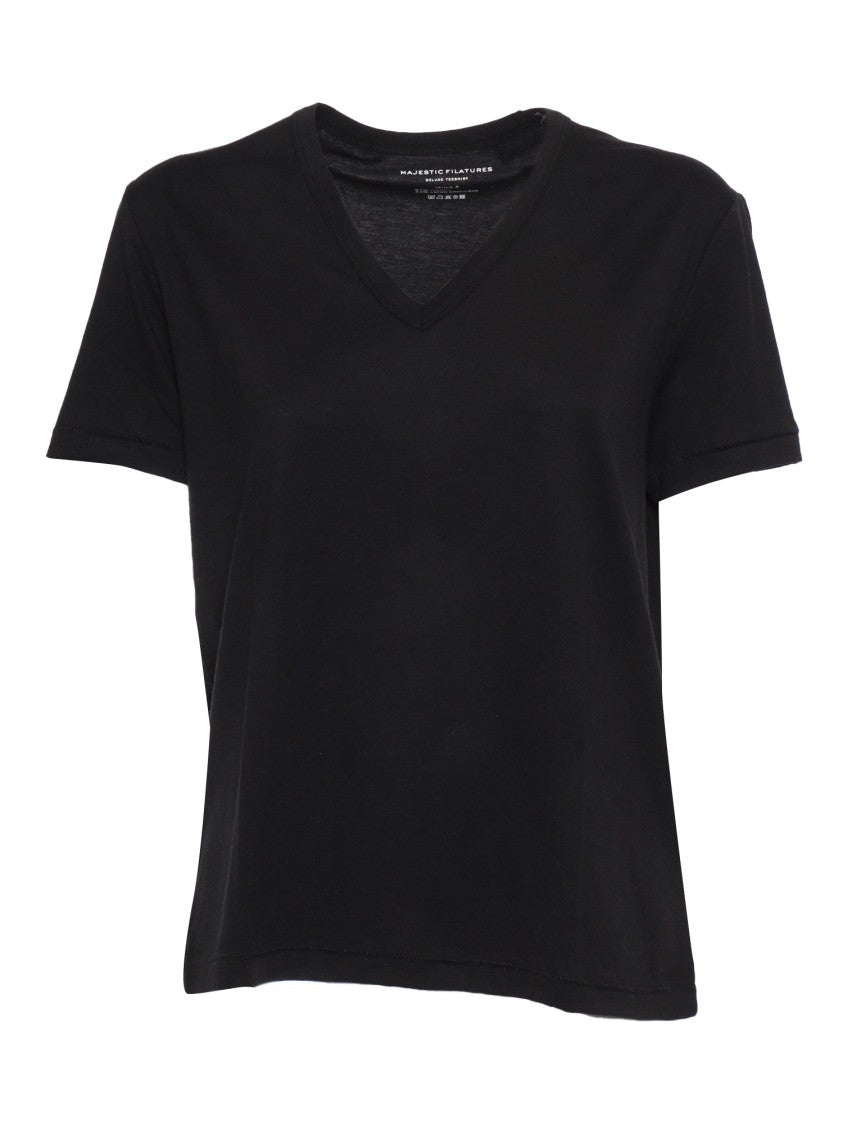 Filatures Du Lion V-Neck Organic T-Shirt