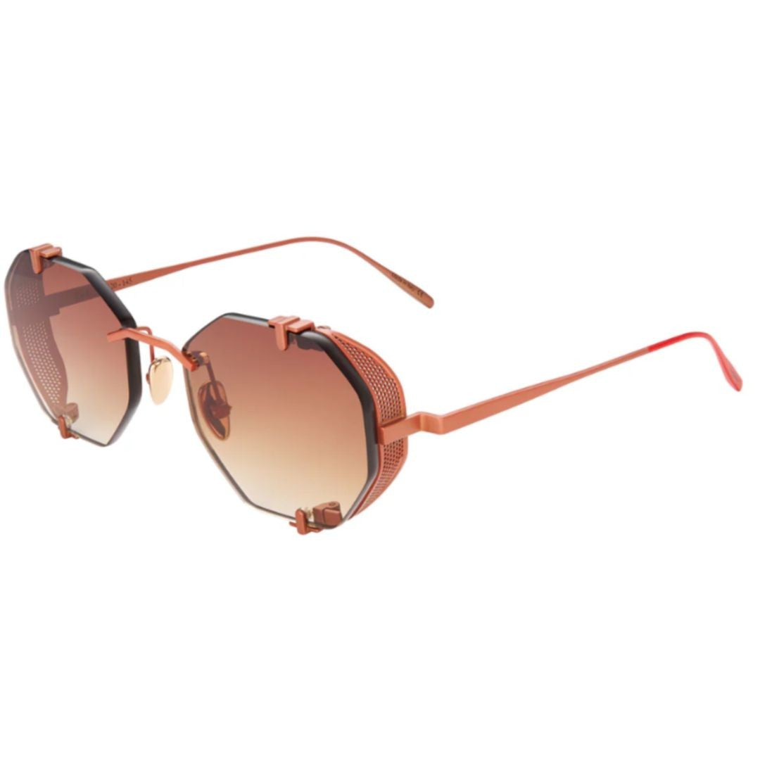 Vysen Sever Sv-4 Gradient Tint Octagonal Sunglasses With Titanium Frame