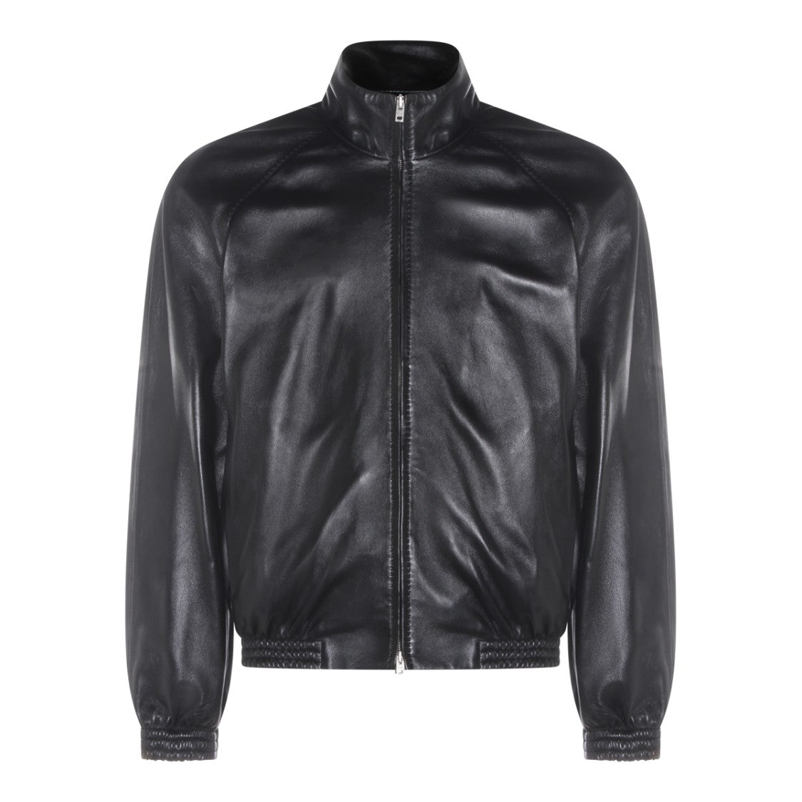 Acne Studios Black Leather Zip Jacket