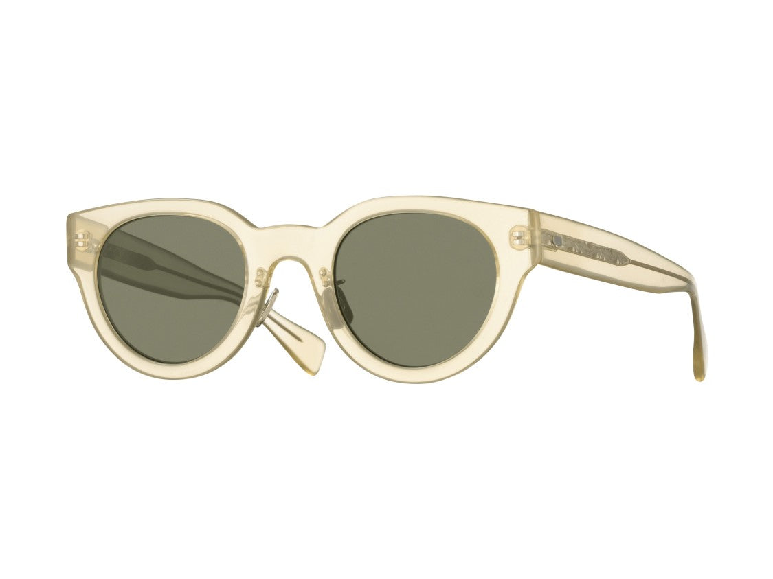 Eyevan Beige 754 Translucent Round Sunglasses