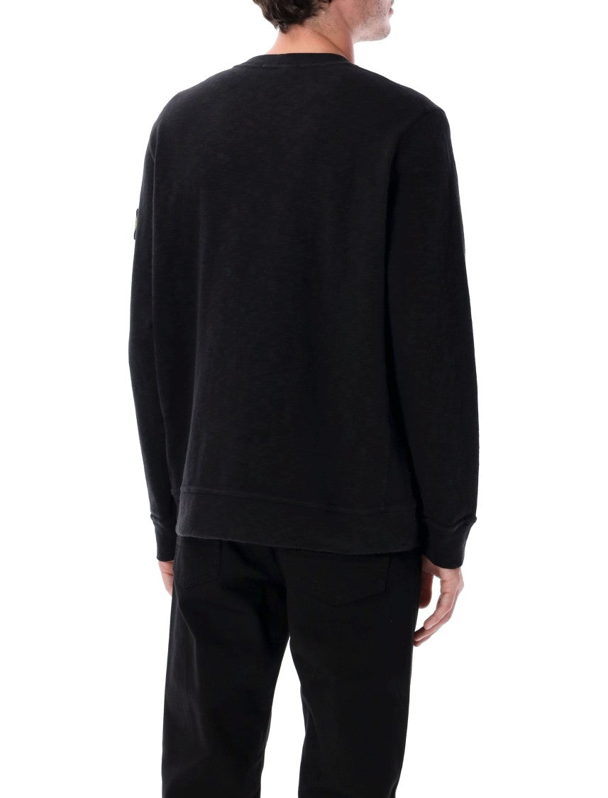 Stone Island Textured Cotton Crew Neck Sweatshirt