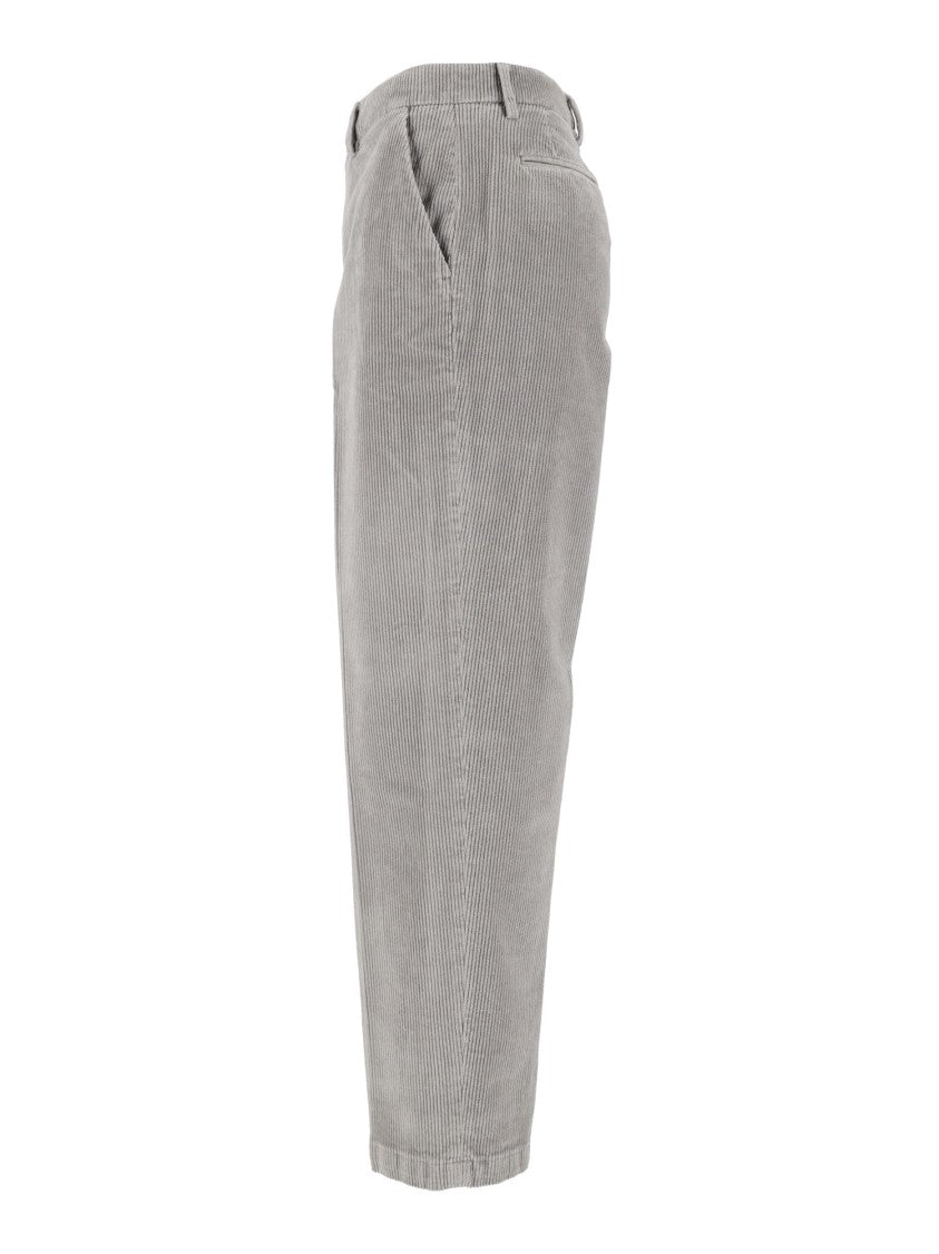 Briglia Straight-Leg Cropped Corduroy Pants