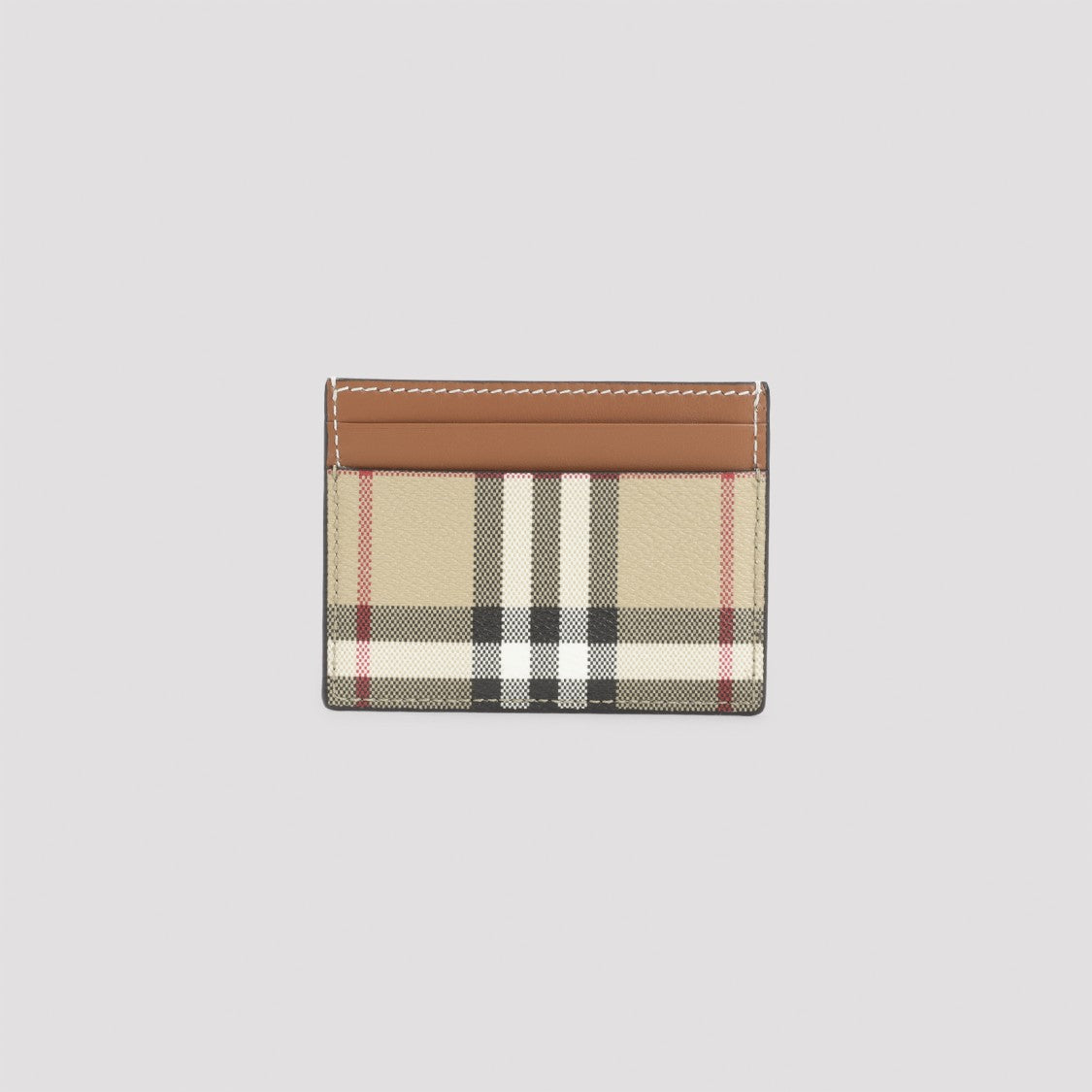 Burberry Sandon Brown Polyurethane Credit Card Case