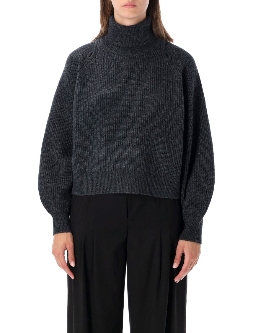 Sessùn Yinga Cut Out Balloon Sleeve Crewneck Sweater