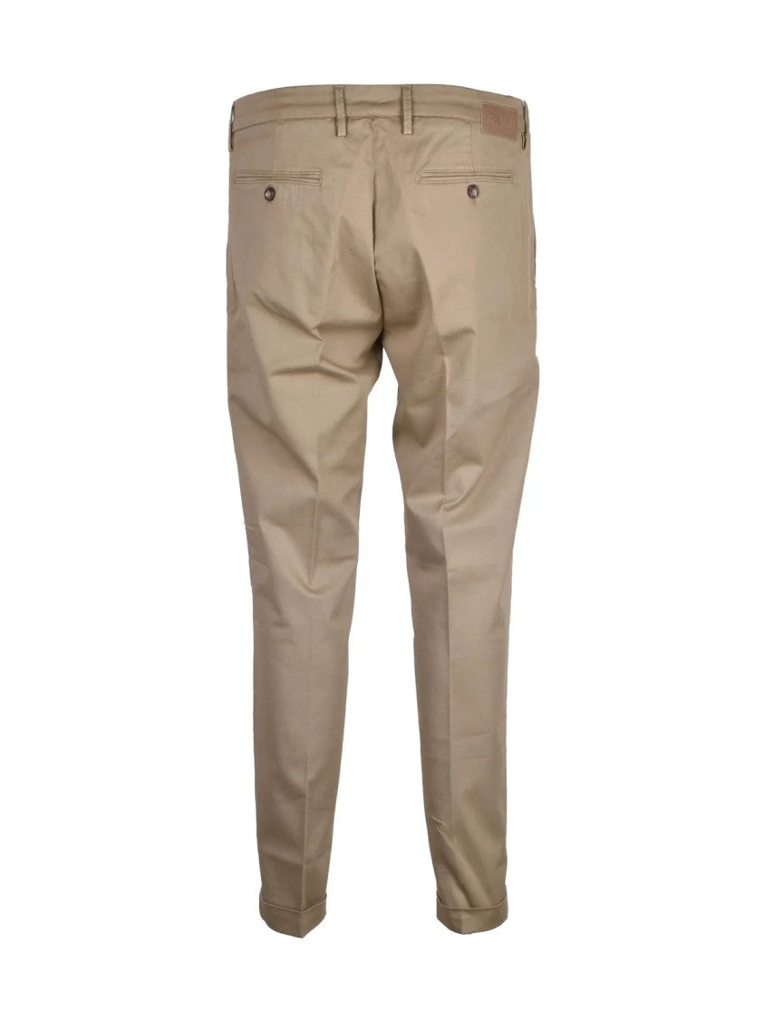 Re-Hash Beige Cotton-Blend Stretch Pants