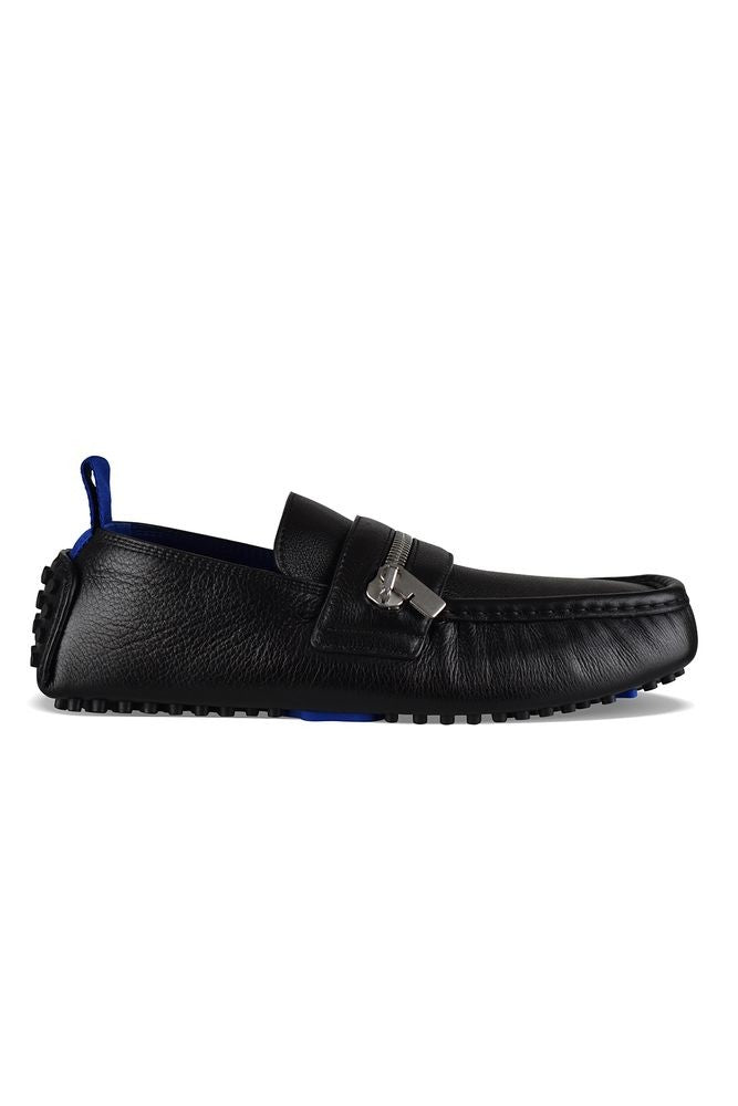 Burberry Black Leather Loafers