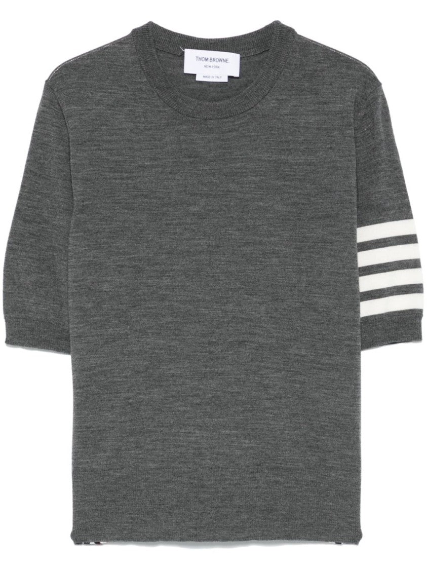 Thom Browne Fine Merino Wool Short-Sleeved Tee