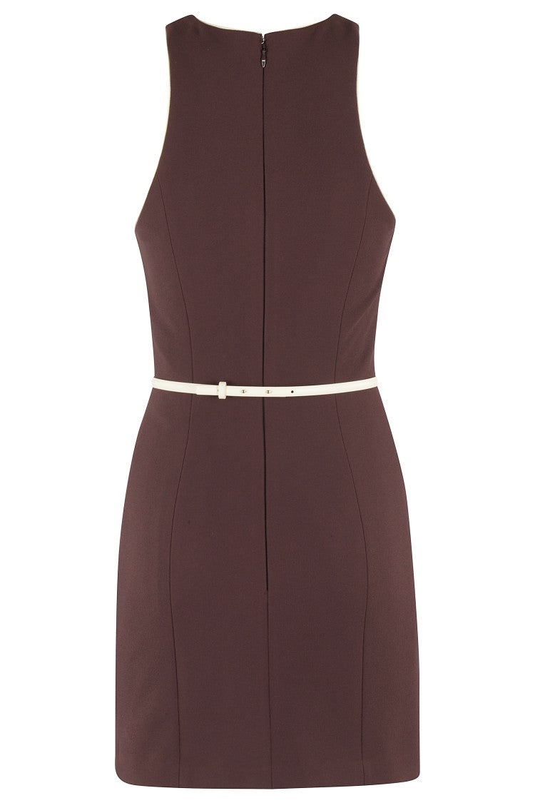 Elisabetta Franchi Mini Dress With High Neckline