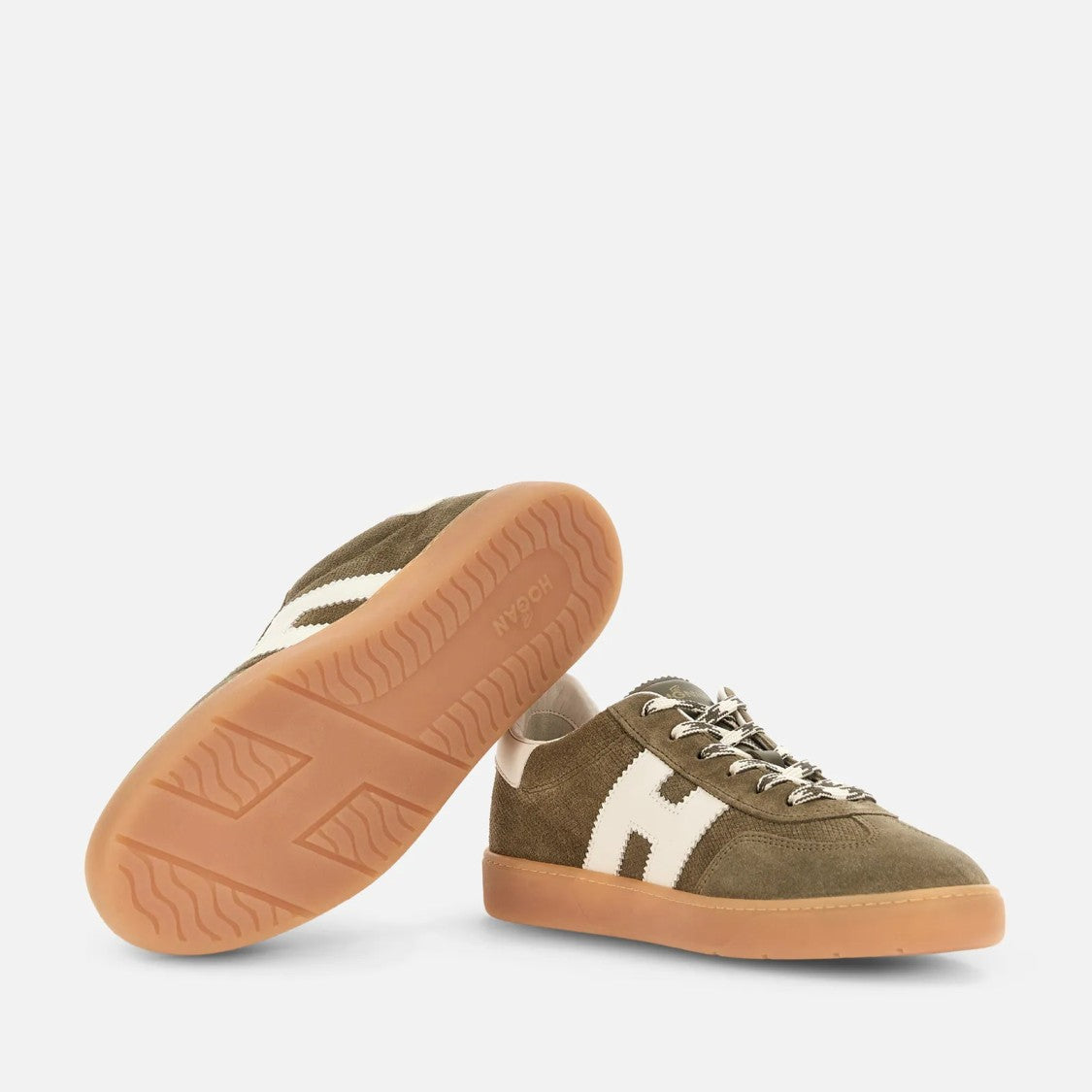 Hogan Cool Lace-Up Sneakers In Calfskin