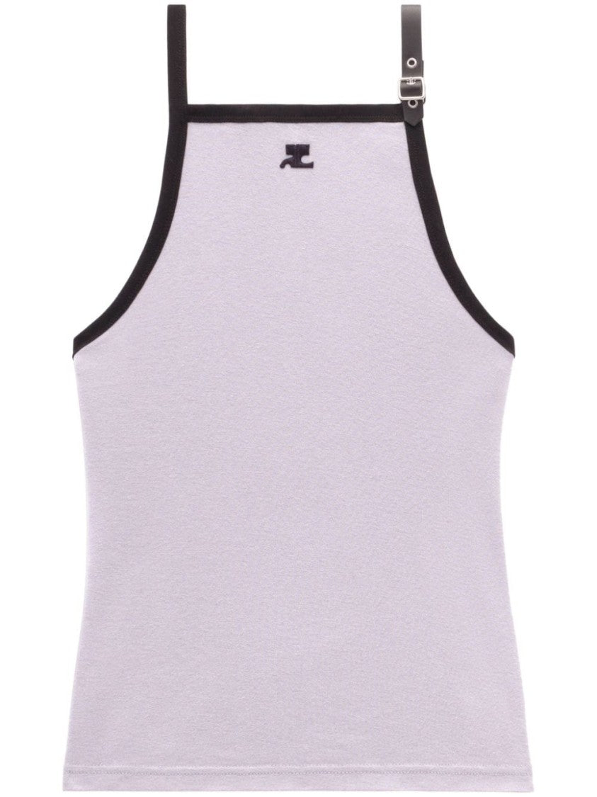 Courrèges Cotton Jersey Sleeveless Top