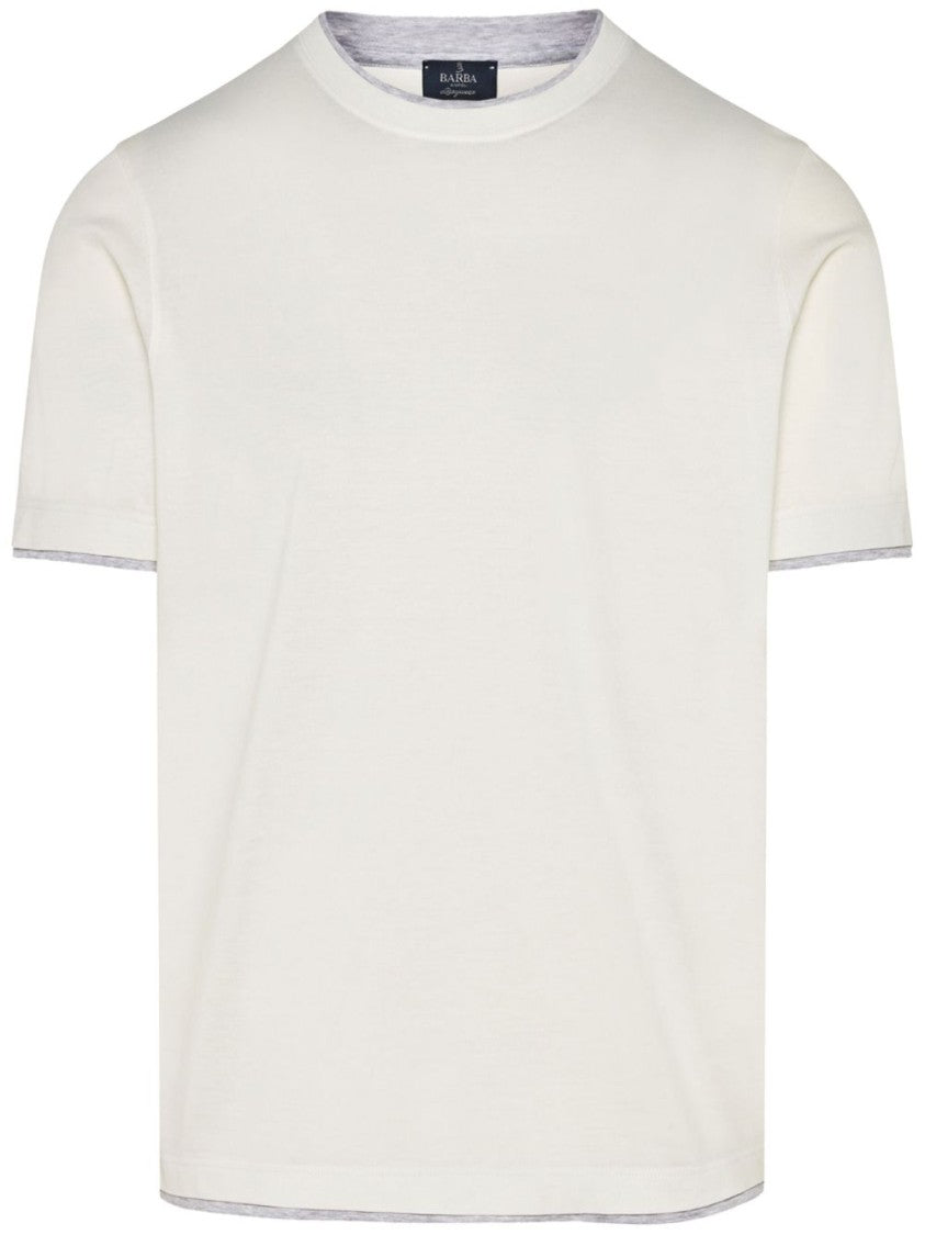 Barba White Classic Crew Neck T-Shirt