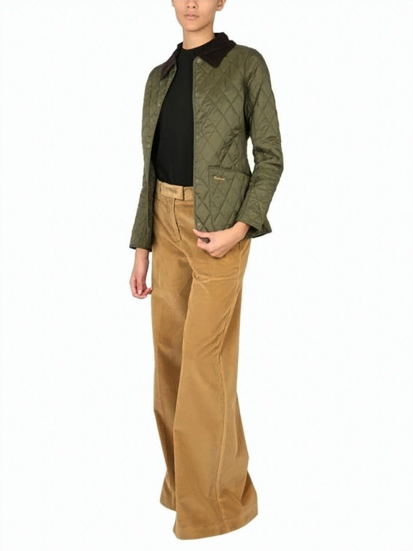 Barbour Diamond-Quilted Jacket With Classic Collar And Textured Insulation