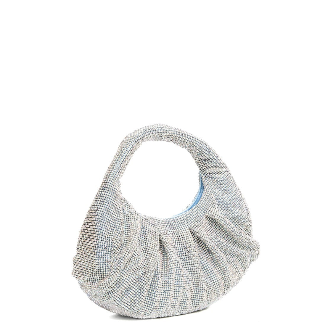 Twentyfourhaitch Half-Moon Rhinestone-Embellished Handbag