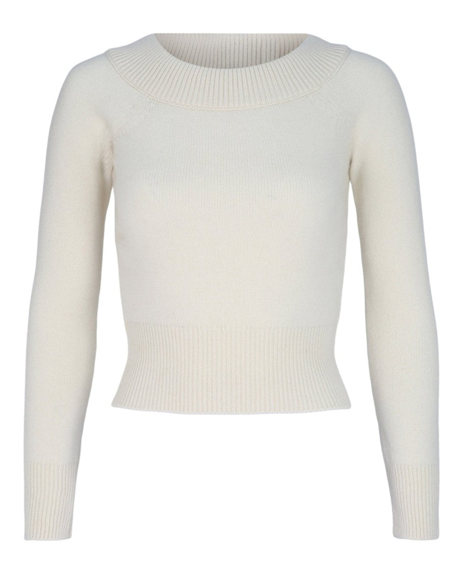 Alexander Mcqueen Off The Shoulder Cashmere Blend Sweater