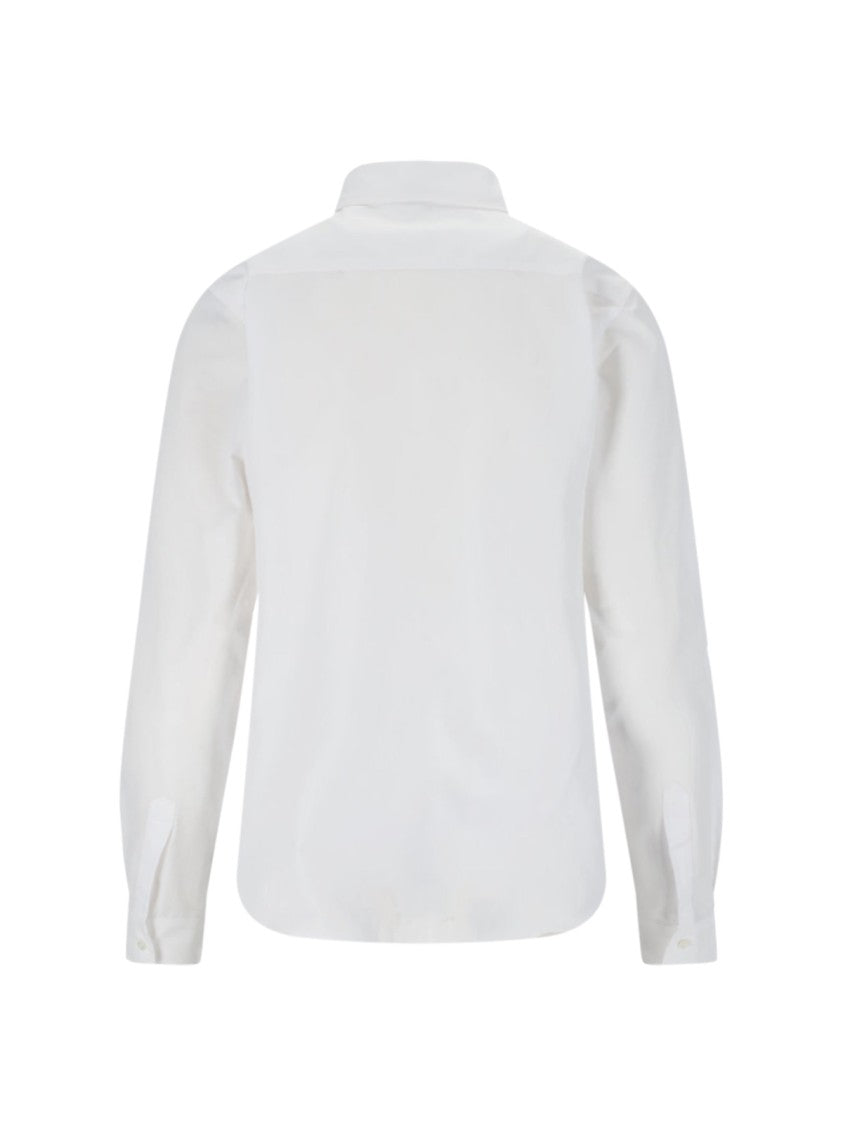 Aspesi Structured White Shirt With Button-Down Front