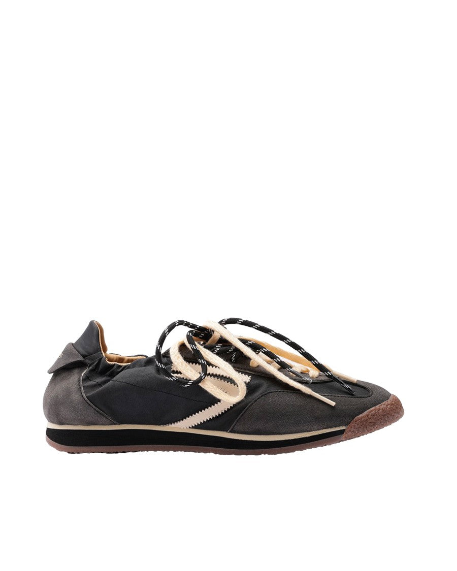 Puraai Dirty Black Panther 6.02 Velvet Low-Top Sneakers