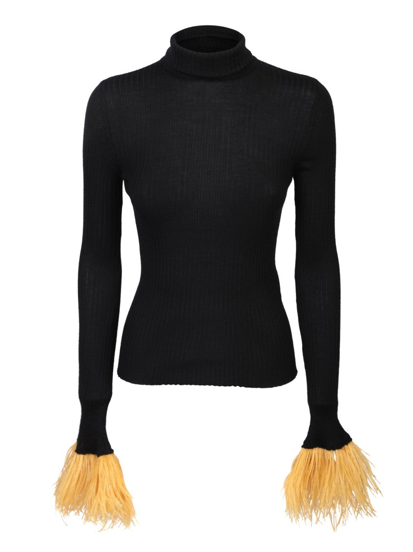 La Double J Black Cashmere-Silk Blend Sweater