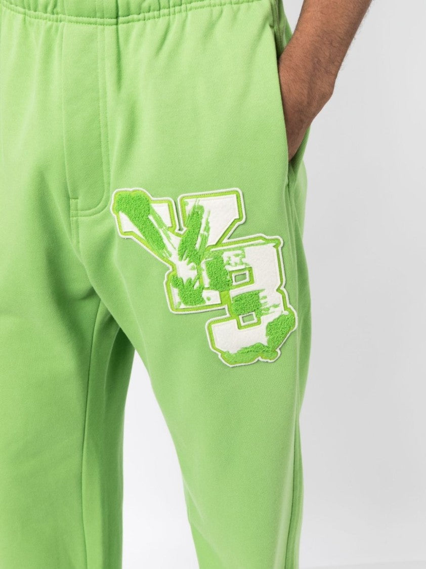 Y-3 Gfx Ft Logo-Patch Cotton Track Pants