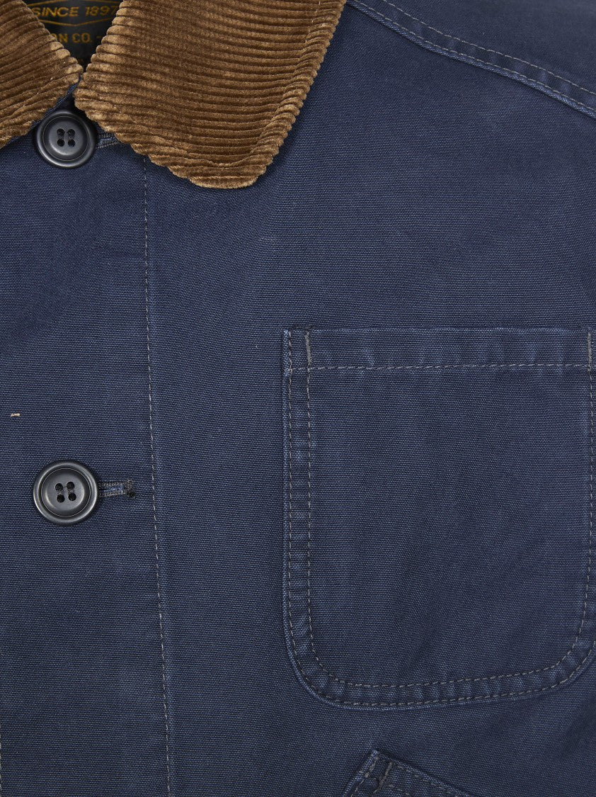 Filson Dark Navy Corduroy Collar Jacket
