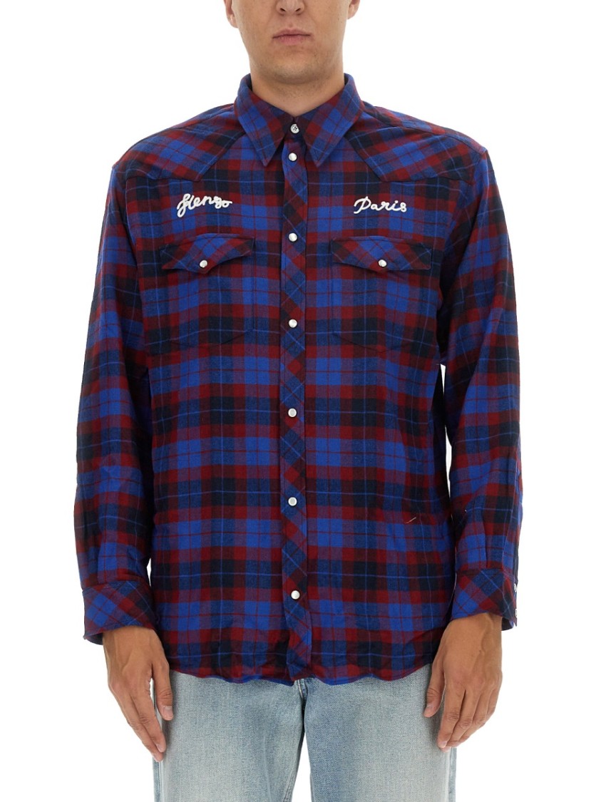 Kenzo Western Shirt With Logo