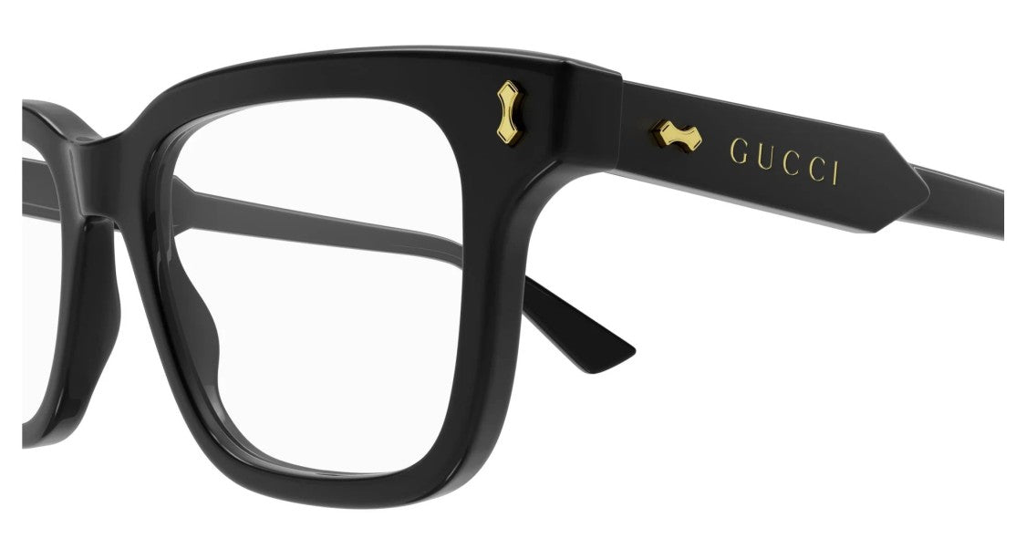 Gucci Eyeglasses Gg1265o 001 Black Black Transparent 52/19/145