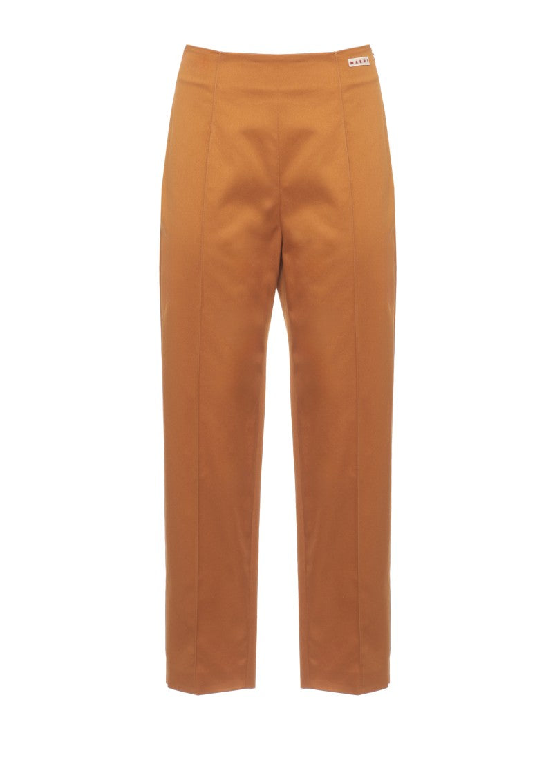 Marni Orange Side Zip Cotton Pants