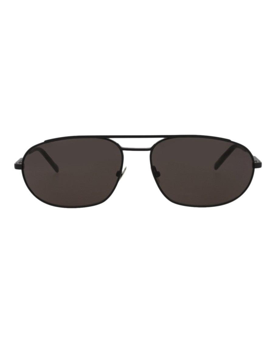 Saint Laurent Round-Frame Metal Sunglasses
