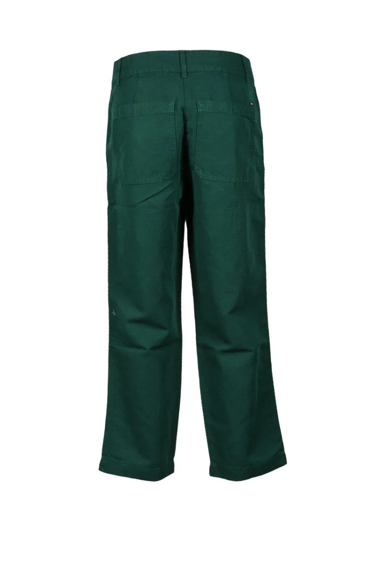 Tommy Hilfiger Breathable Cotton-Linen Trousers With Regular Fit And Crisp Details