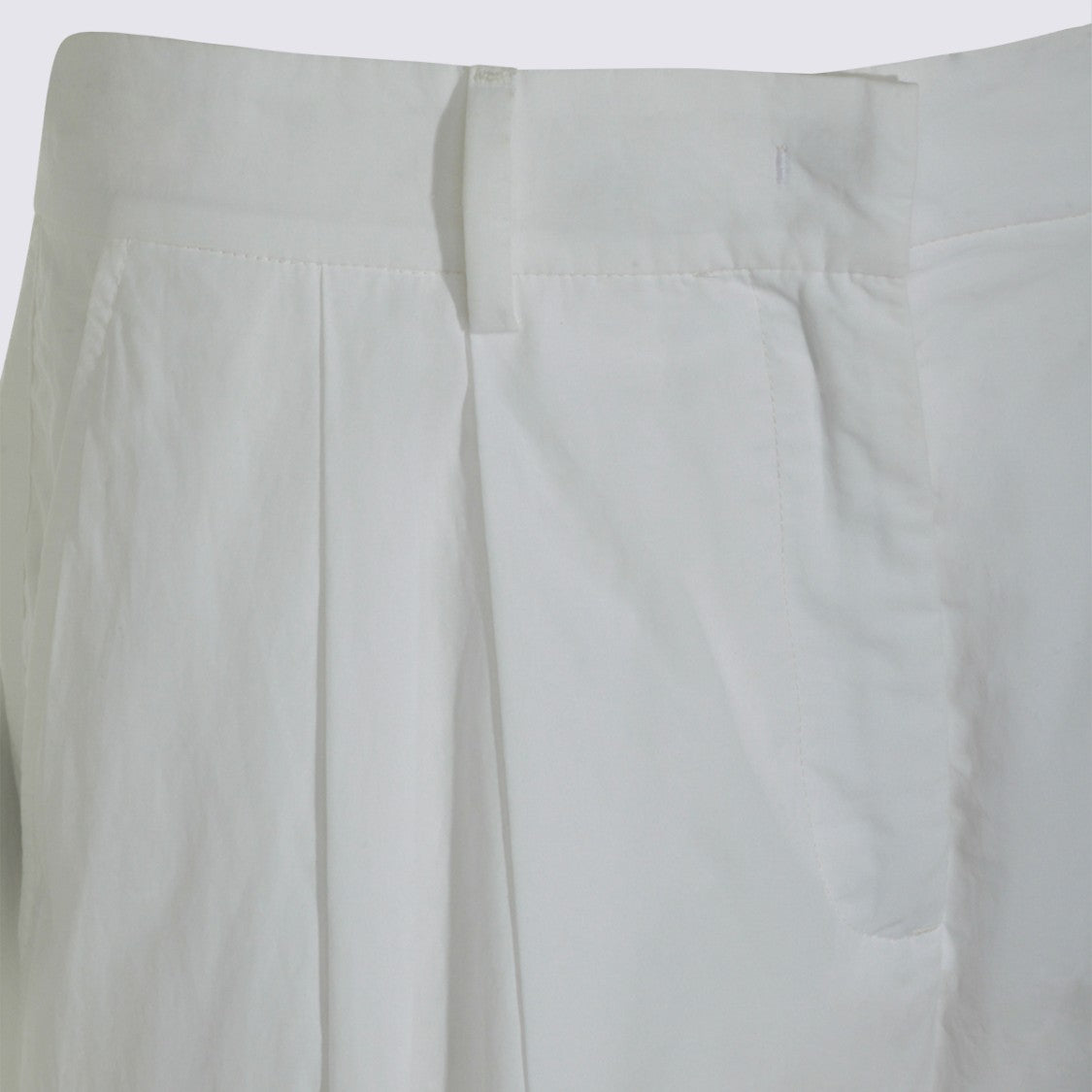 Moorer High-Waisted Straight-Leg Trousers With Pleated Front And Welt Pockets