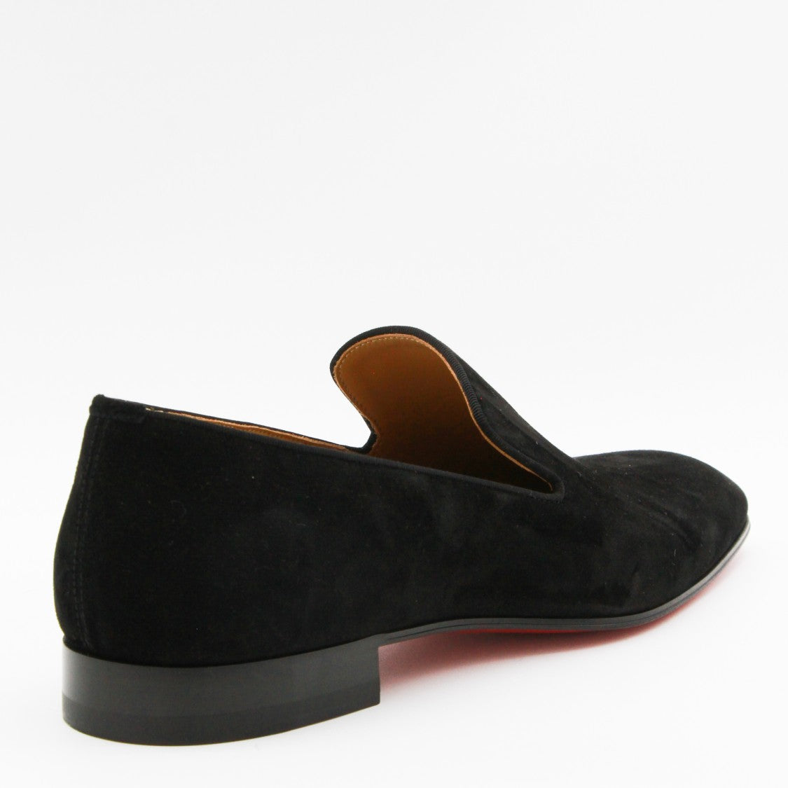 Christian Louboutin Sleek Black Suede Flat Shoes