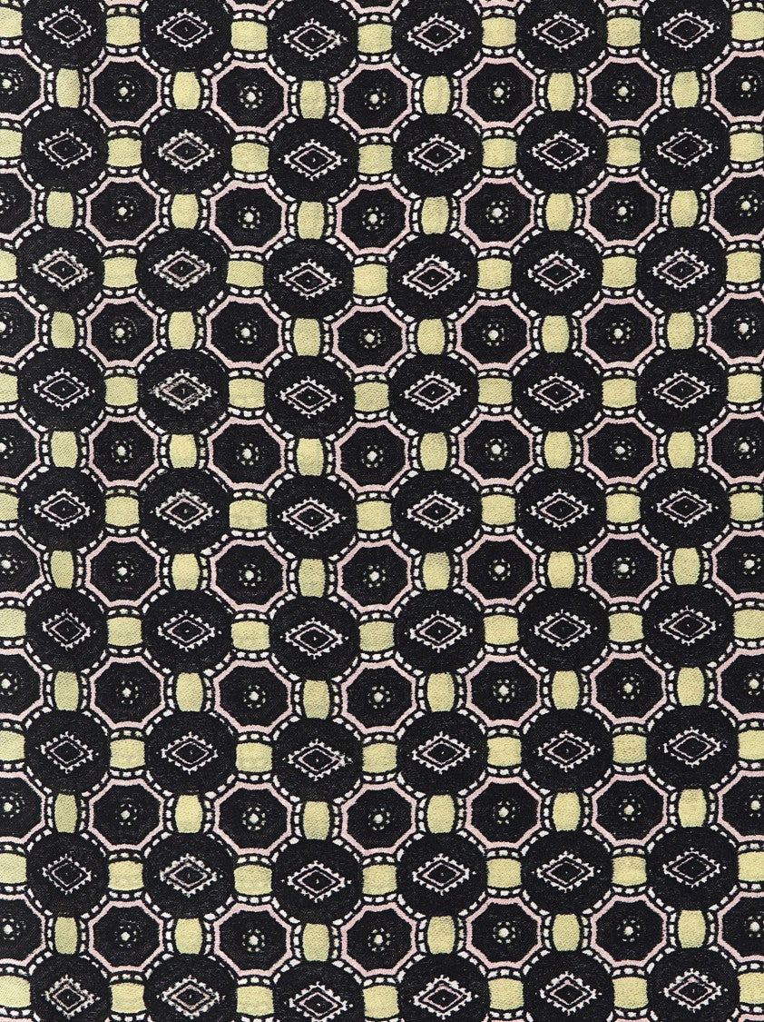 Dries Van Noten Geometric Pattern Silk Scarf With Intricate Detailing