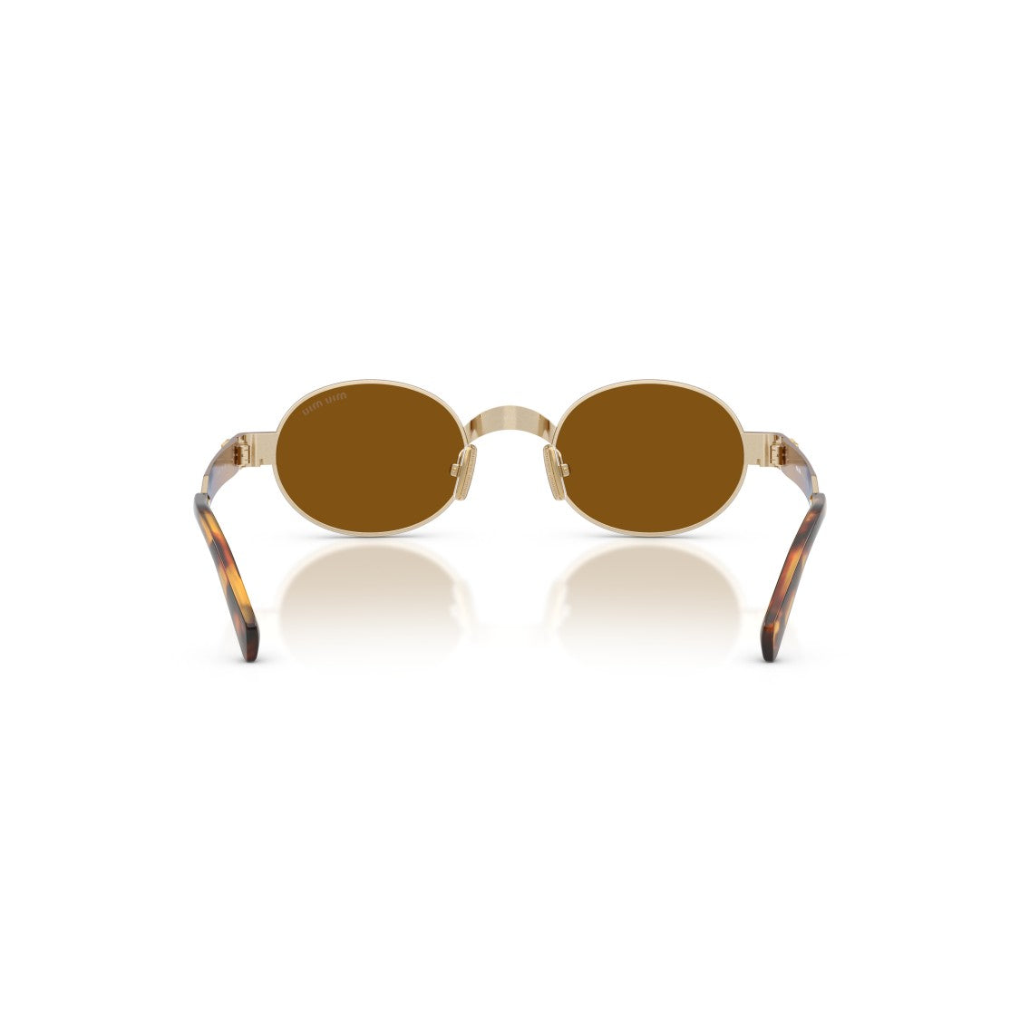Miu Miu 0Mu B51s Oval Metallic Gold Sunglasses