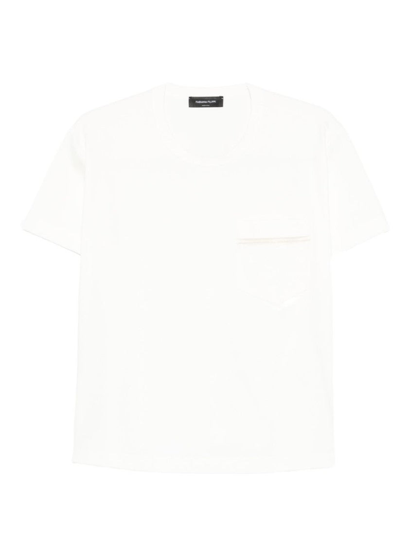 Fabiana Filippi Boxy White Short-Sleeved Top