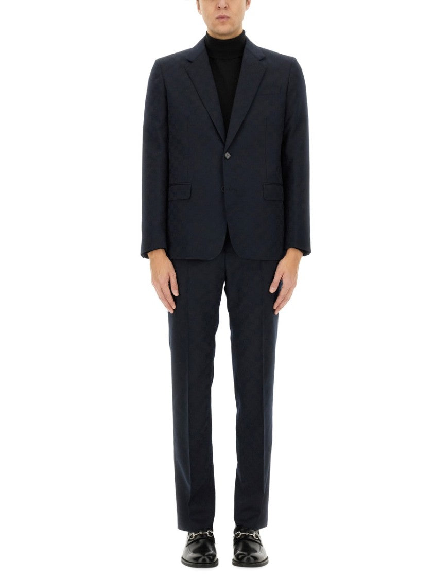 Gucci Textured Wool Jacquard Dress With Tailored Silhouette