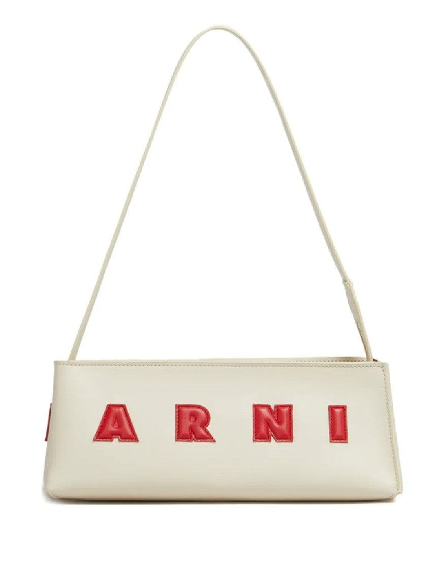 Marni Trapezoidal Calf Leather Shoulder Bag