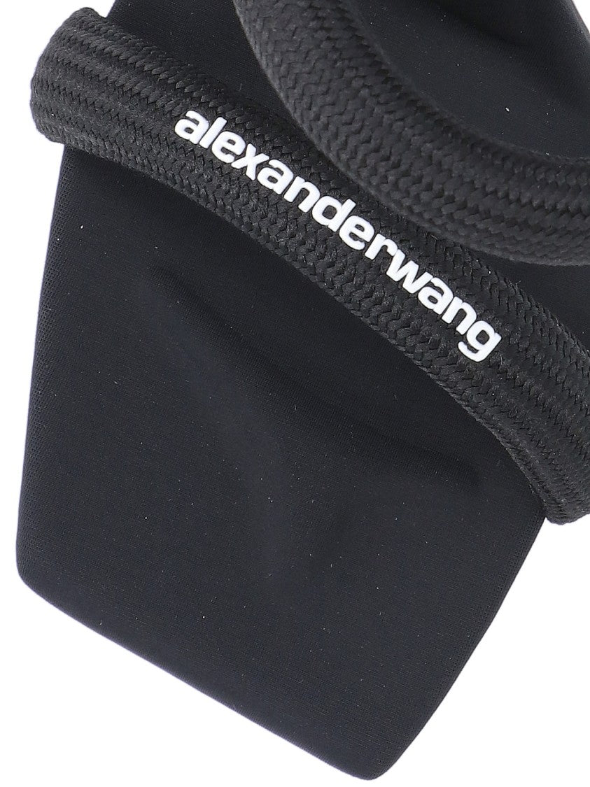 Alexander Wang "Julie" Padded Nylon Sandals – Black