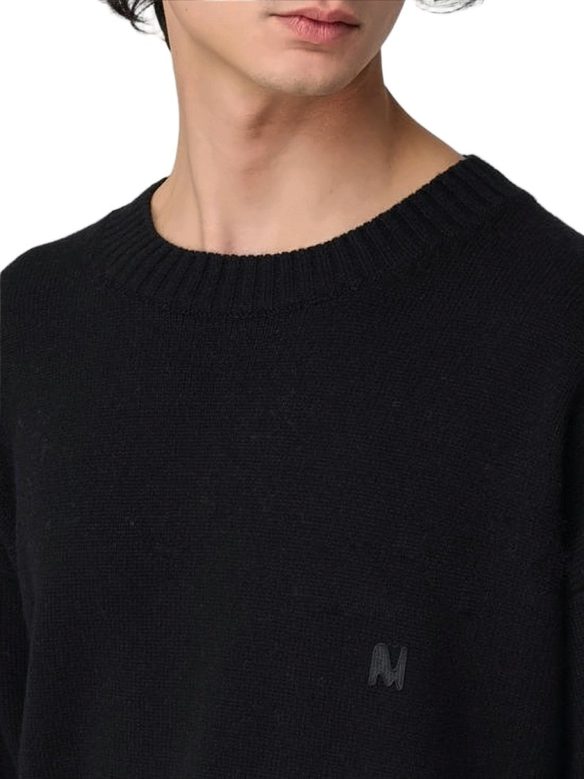 Msgm Relaxed Fit Black Merino Wool