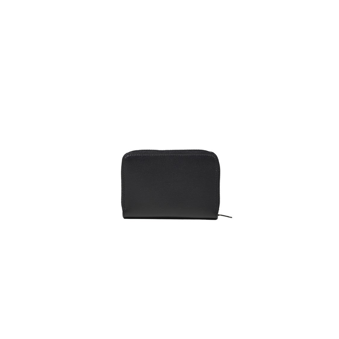 Jil Sander Small Black Leather Zip-Up Wallet