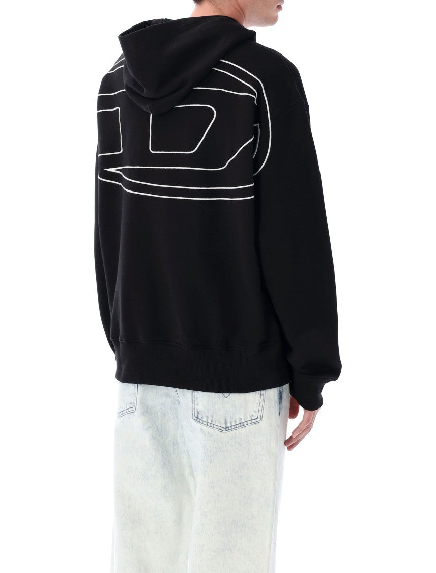 Diesel Black S-Macs-Hood-Megoval-D Hoodie
