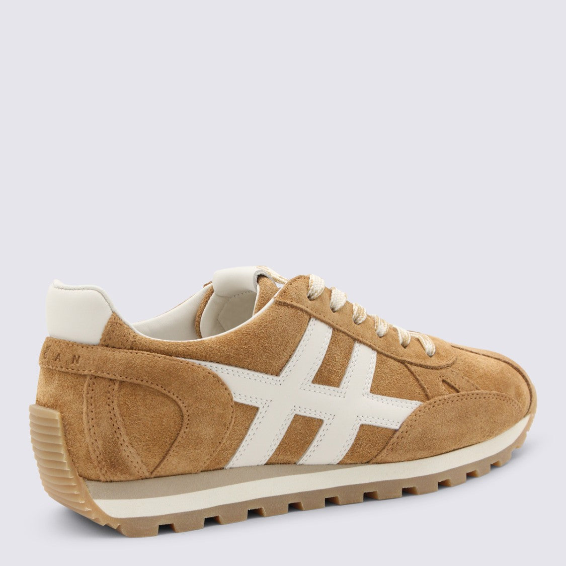 Hogan Cognac Leather Sneakers