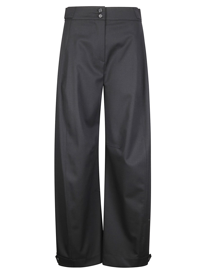 Stefano Mortari High-Waisted Trousers With Double Button Fastening