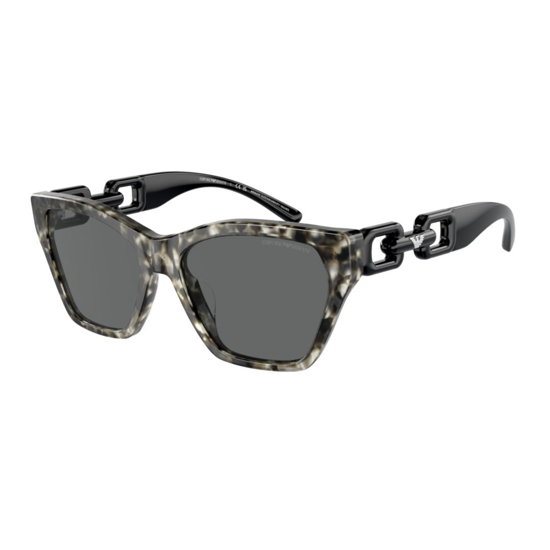 Emporio Armani 4203U Sole Cat-Eye Acetate Sunglasses With Linked Chain Temples