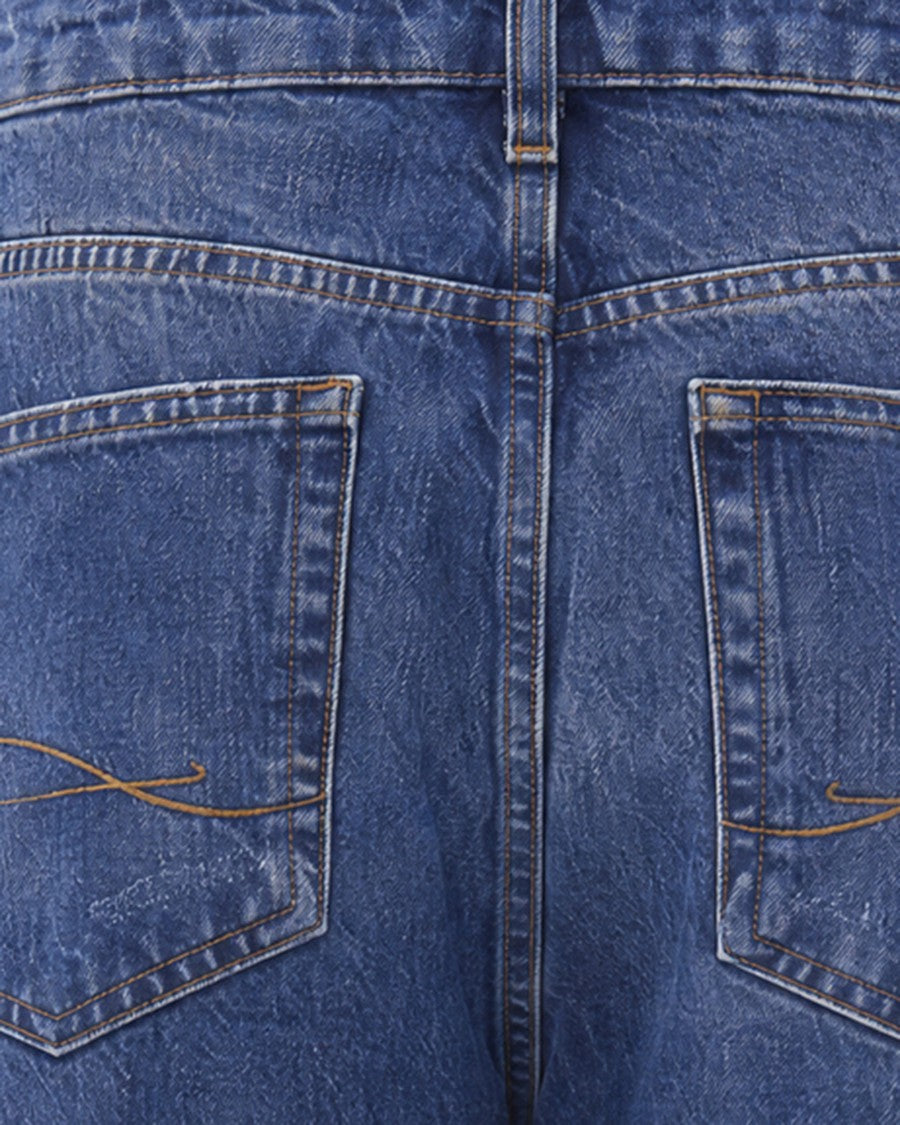 Flâneur Aged Indigo Relaxed Fit Denim Flared Jeans