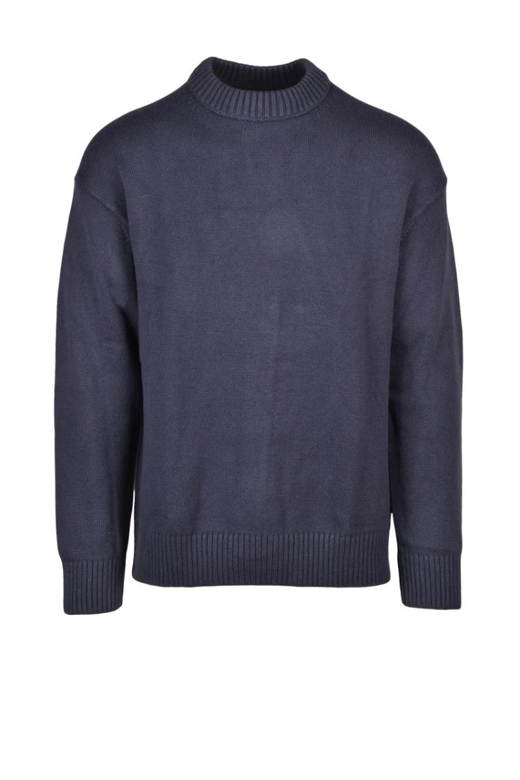 Calvin Klein Jeans Grey Crewneck Cotton-Wool Sweater